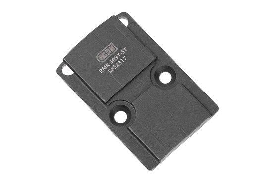 C&H Precision RMR to Holosun 509T Steel Adapter Plate with black anodized finish